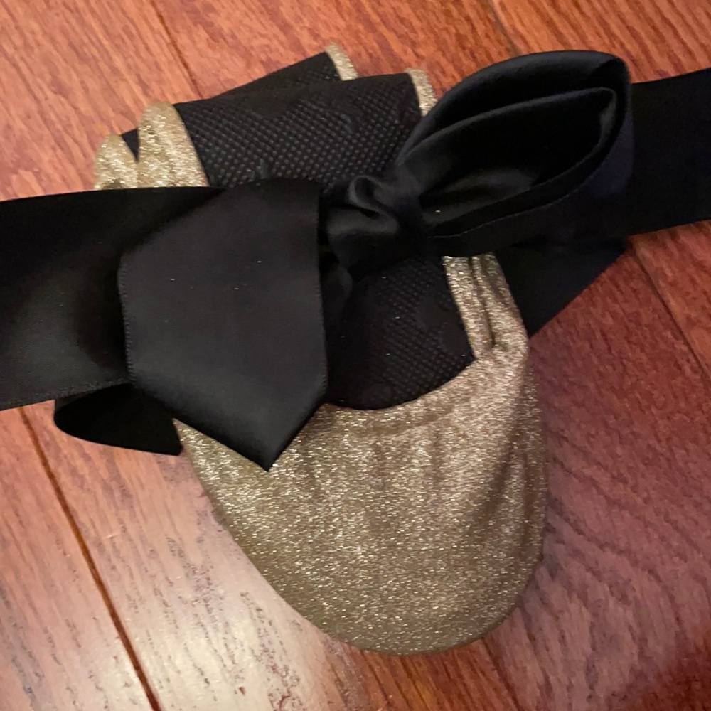 BRAND NEW rescue flats gold/champagne sparkle glitter foldable shoes